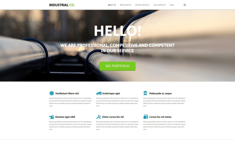 промышленный шаблон joomla шаблон