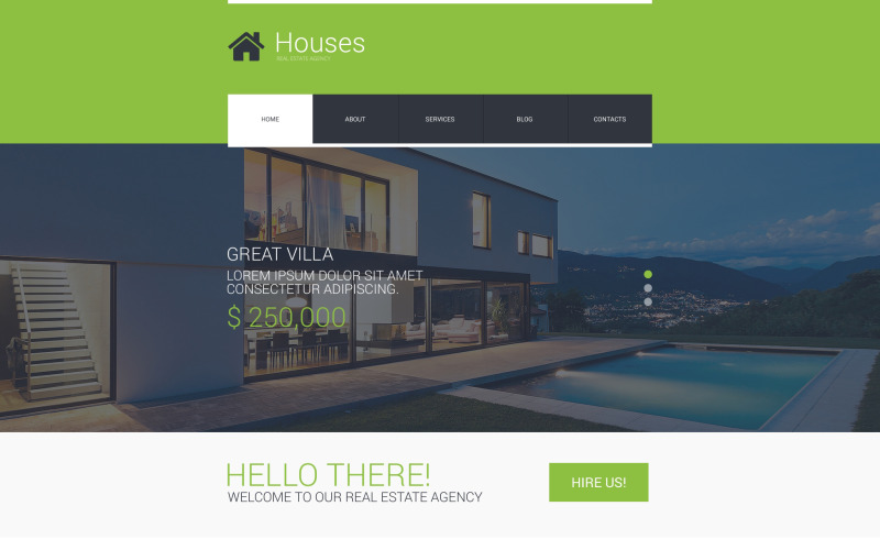 Modèle de site Web réactif pour agence immobilière