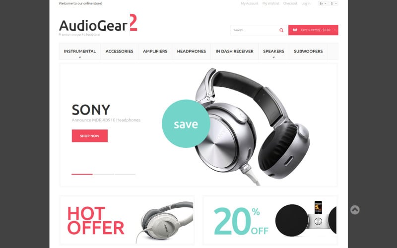 Music Playing Gear Magento Theme