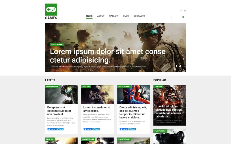 Oyunlar Joomla Şablonu