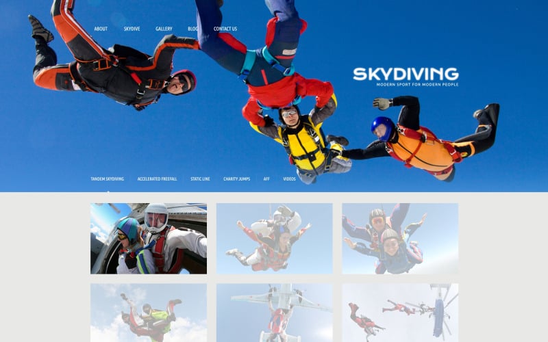 Skydiving Responsive WordPress Theme