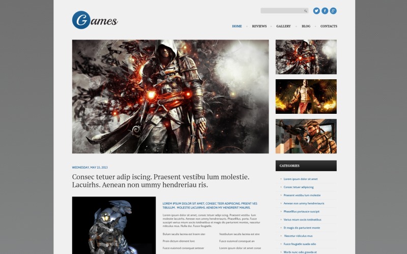 Tema WordPress responsivo a jogos