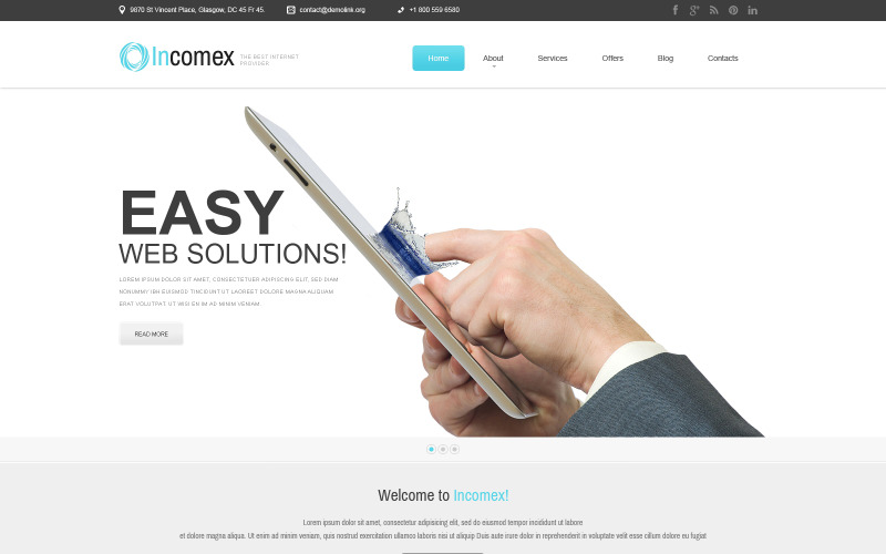 Thème WordPress réactif Internet