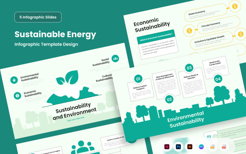 Modern energia infografika