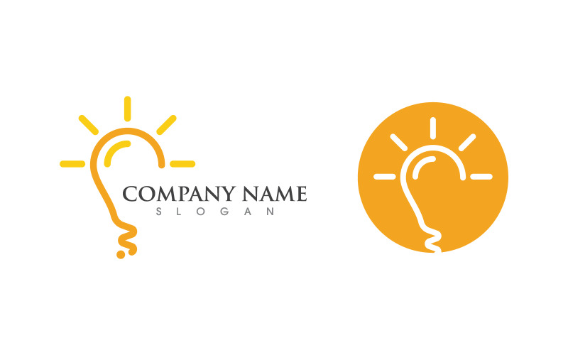 Illustration de conception de logo d'icône d'ampoule v.6