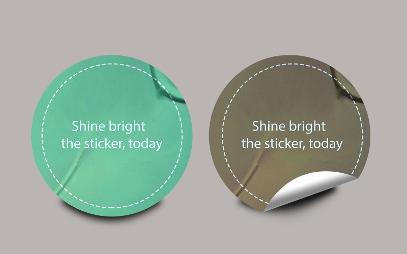 Sticker Mockup Template Design -Tm 35