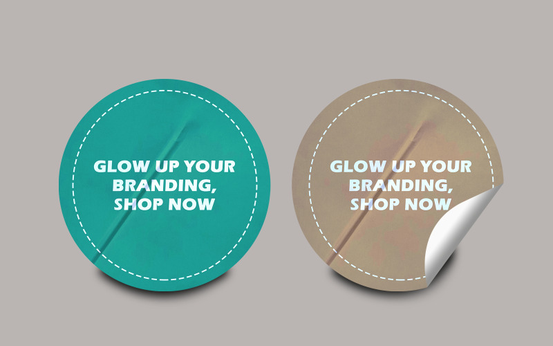 Sticker Mockup Template Design - Tm31