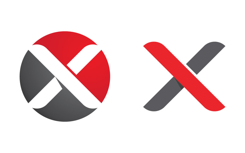 X Lettera Marchio Design Logo Modello icona illustrazione v.1