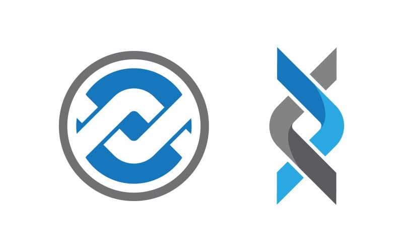 Chain Linked Logo Business corporate illustration design v.22