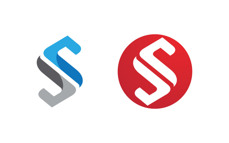Modèle vectoriel de conception de logo d'entreprise avec lettre S v.36