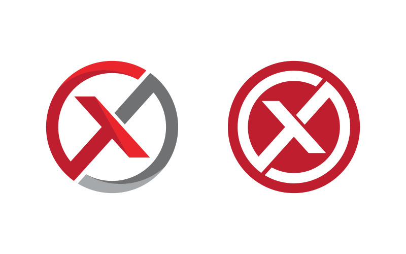 X Lettera Marchio Design Logo Modello icona illustrazione v.5