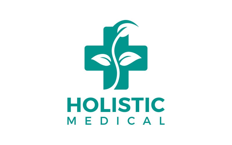 Holistic medical health logo design medical icon with natural tree logo