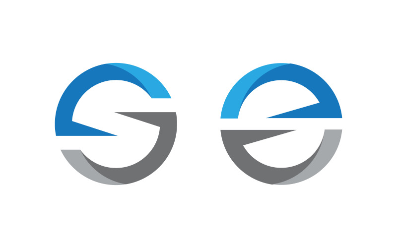 Modèle vectoriel de conception de logo de lettre S d'entreprise vv.41