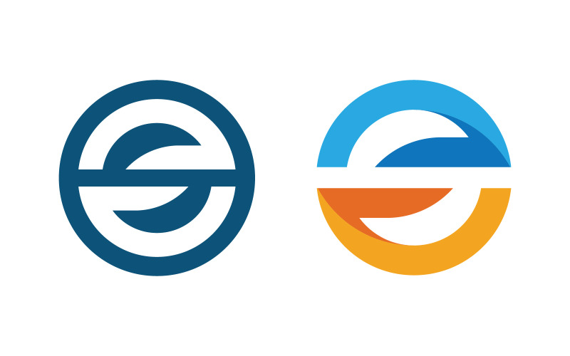 Modèle vectoriel de conception de logo de lettre S d'entreprise vv.43