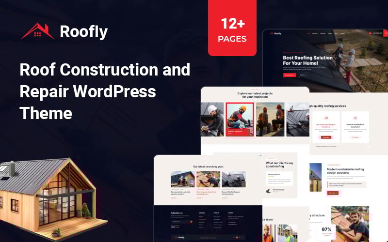 Roofly – Тема WordPress Elementor Roofly Services