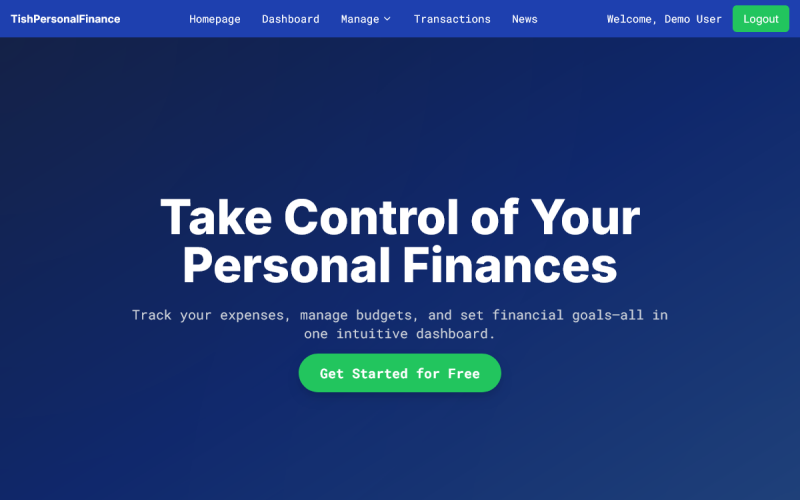 TishPersonalFinance - Next.js、TypeScript 和 Tailwind CSS 个人财务仪表板模板