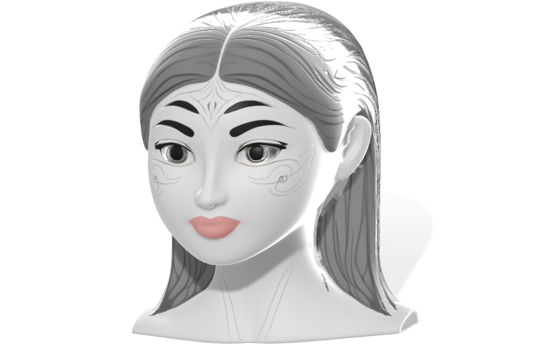 Ätherische Eleganz Büste 3D-Modell