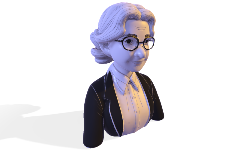 Busto de abuela gentil, modelo 3D