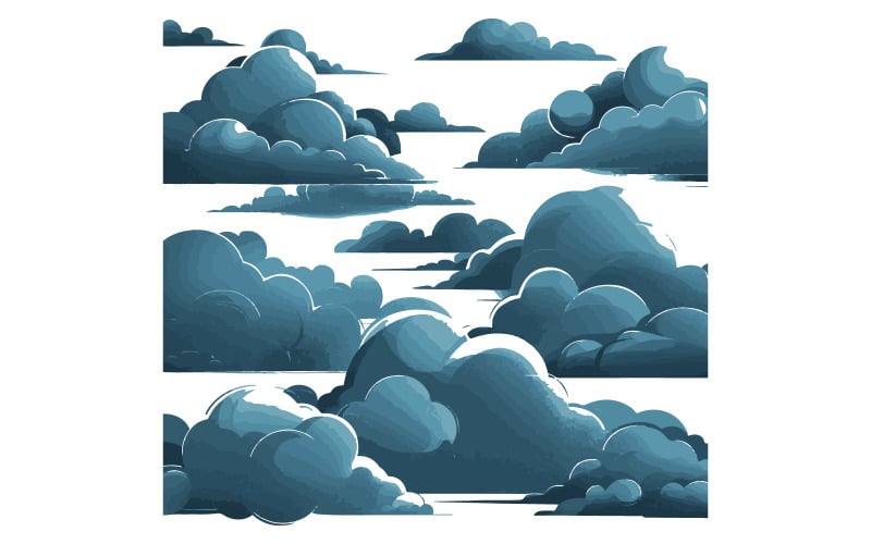 Cloud vector art illustration