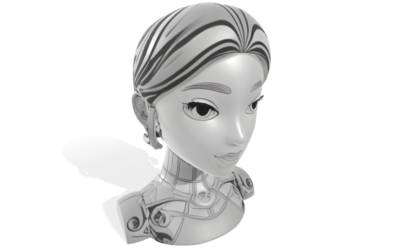 Futurisztikus Robotic Muse 3D-s modell