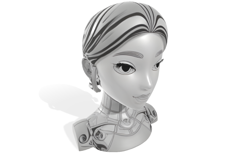 3D model futuristické robotické múzy