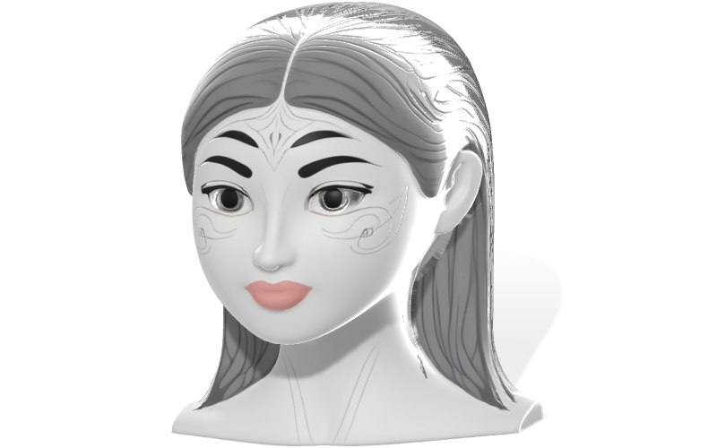 Modèle 3D de buste d'élégance éthérée