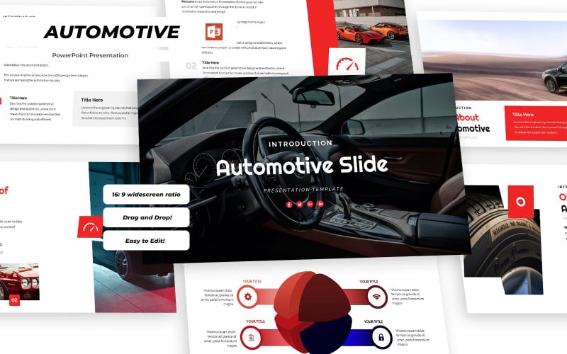 Modèle PowerPoint pour l'industrie automobile moderne