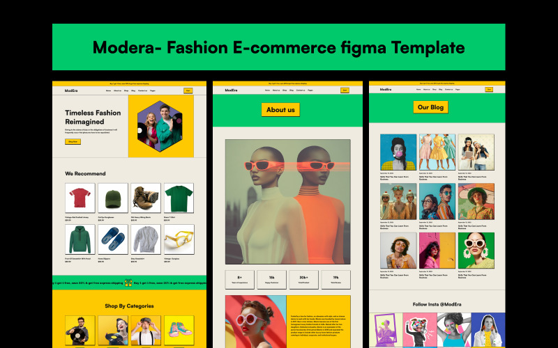 Modera- Divat E-kereskedelem figma sablon