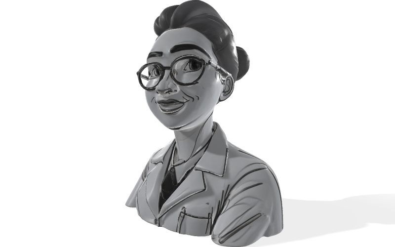Professional Bust Sculpture 3D Model - TemplateMonster