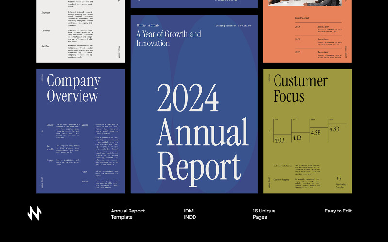 Blue Report Example Blue Annual Report Template #510770 - TemplateMonster