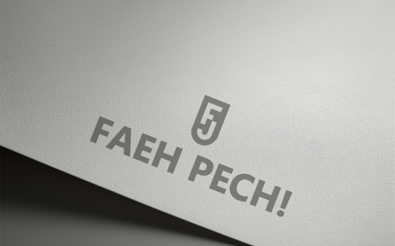 Maquette de logo en papier | Maquette en papier gris