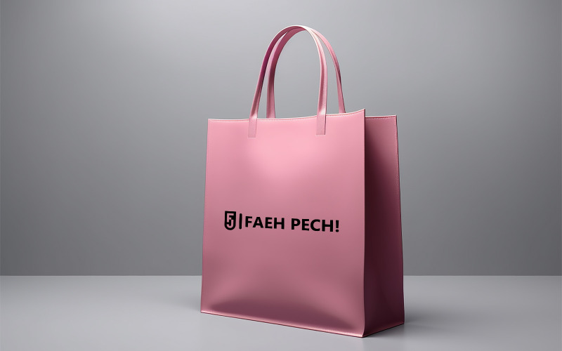 Maqueta de bolsa de compras rosa | Maqueta de bolsa de compras | Maqueta de bolsa