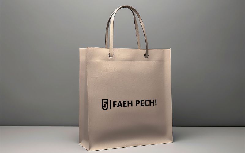 Mockup di borsa della spesa beige | Mockup di borsa della spesa | Mockup di borsa