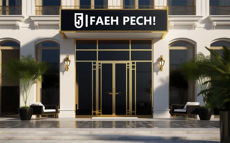 Mockup facciata edificio | Mockup esterno | Mockup logo esterno