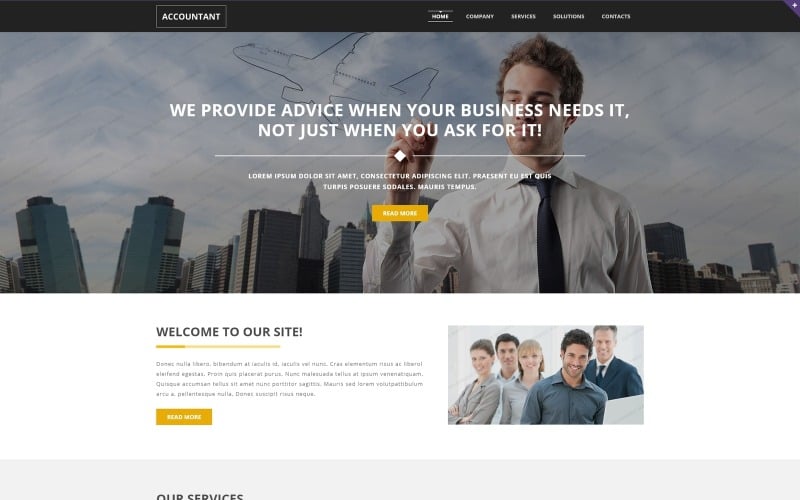 Accounting Website Responsive Website-Vorlage