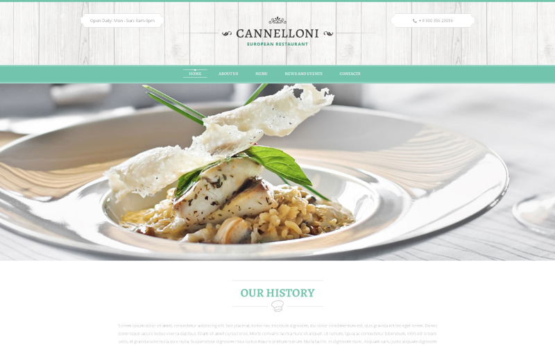 Avrupa Restoranı Duyarlı Web Sitesi Şablonu