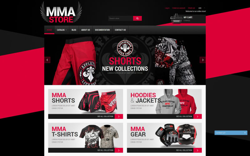 MMA Items Shopify Theme