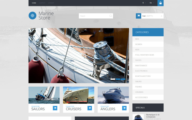 тема prestashop seamens gear prestashop