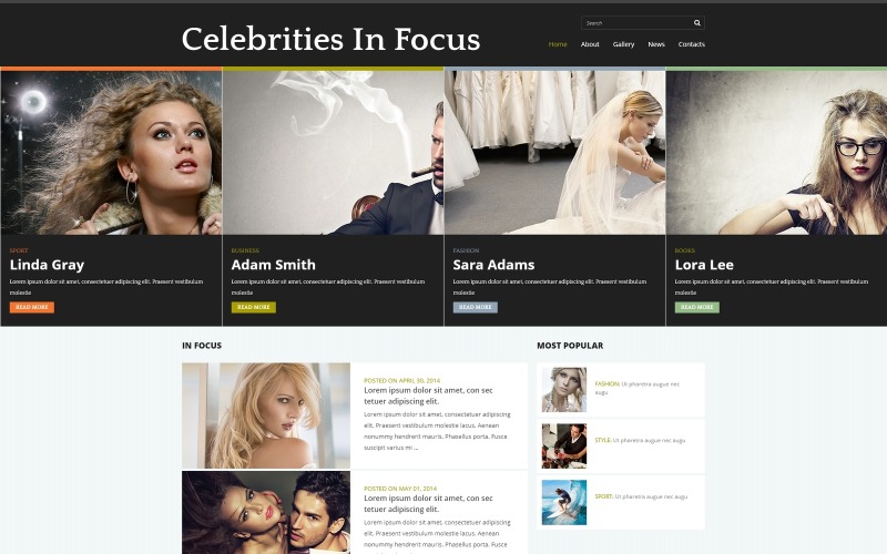 Szablon Joomla Gossip Celebrity