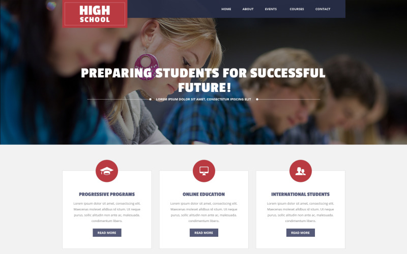 адаптивный шаблон веб-сайта университета