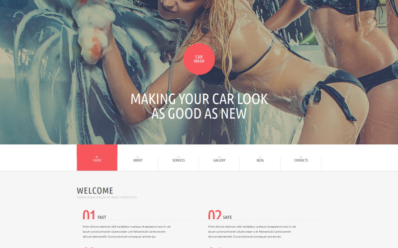 WordPress-tema för biltvätt