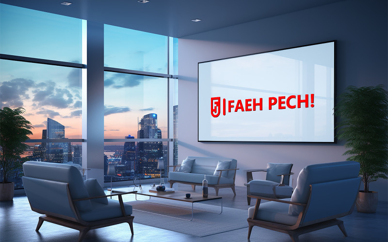 Mockup del logo del pannello interno | Mockup del logo Office Inside | Mockup del logo