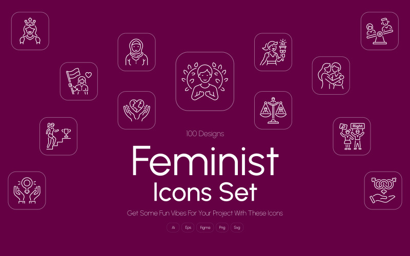 Modern feminista ikonok beállítása