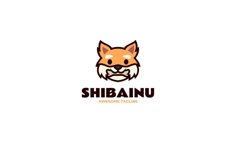 Простой логотип талисмана Shibainu