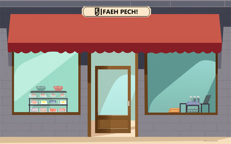 Winkelfront mockup | Winkellogo mockup ontwerp
