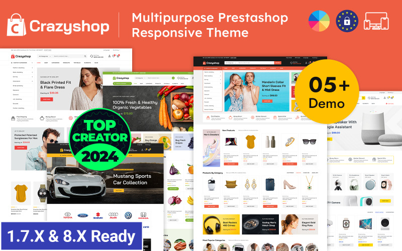 Crazyshop – 多用途 PrestaShop 响应式主题