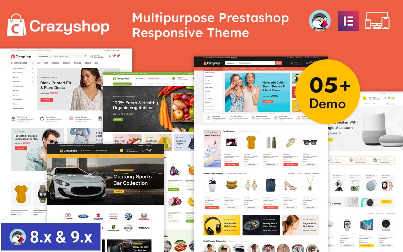 Crazyshop – víceúčelové responzivní téma PrestaShopu