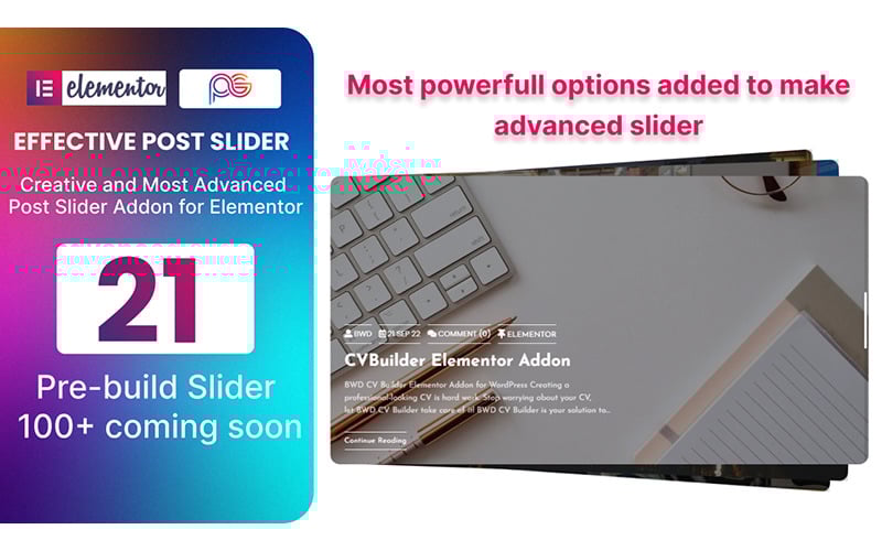 Эффективный плагин WordPress для слайдера постов для Elementor
