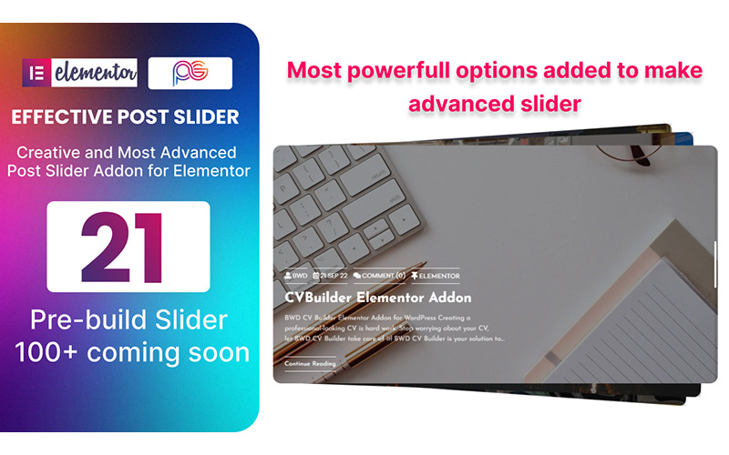 Plugin WordPress Post Slider efficace pour Elementor