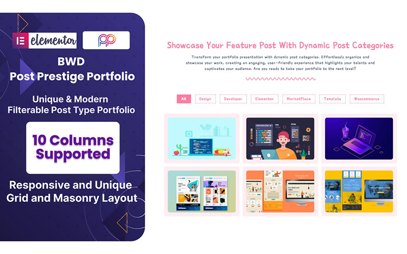 Post Prestige Portfolio WordPress-Plugin für Elementor